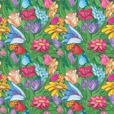 Vintage bright floral pattern
