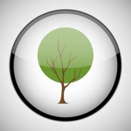 Tree in circle frame Icon concept N2