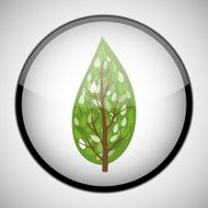 Tree in circle frame Icon concept N4