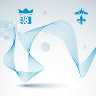 Light vector soft composition 3d wavy decorative ribbon