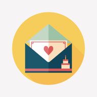 Happy birthday card flat icon with long shadow eps10 N55