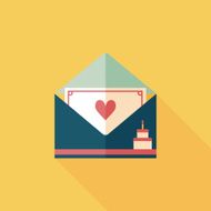 Happy birthday card flat icon with long shadow eps10 N57