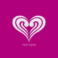 Heart abstract vector logo design template Creative lines shape