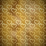 Golden Hearts Pattern