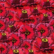 Vector seamless colorful pattern with red flowers