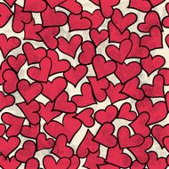 Seamless pattern of red hearts N6