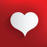 Heart symbol on red background clean vector