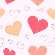 Vector seamless hearts background