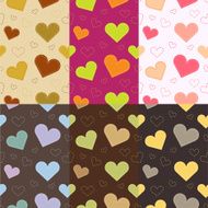 Vector seamless hearts background N2