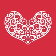 Heart abstract vector logo design template