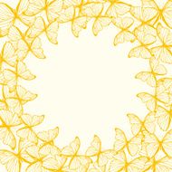 Round frame with decorative butterflies N3