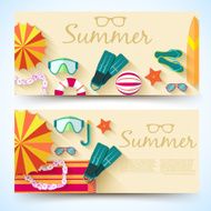 abstract ornament horizontal banners concept