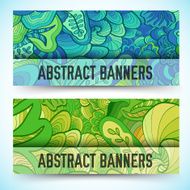 abstract ornament horizontal banners concept N2