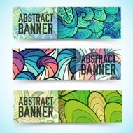 abstract ornament horizontal banners concept N3