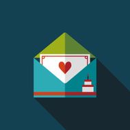 Happy birthday card flat icon with long shadow eps10 N67