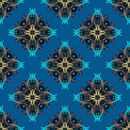 Blue abstract seamless tiled vector design N2
