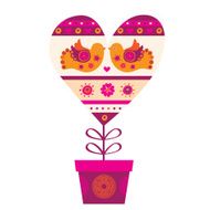 Valentines Day Heart Mothers day Wedding Vector illustration