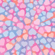 Abstract 3D background with colorful hearts