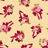 pattern of a rose and ribbon N4