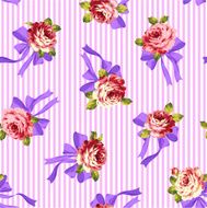pattern of a rose and ribbon N5