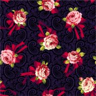 pattern of a rose and ribbon N7