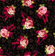 pattern of a rose and ribbon N8