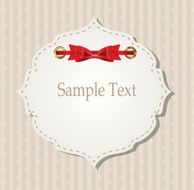 Gift Card with Ribbons Design Elements Vector Illustration