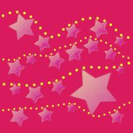 abstract pink star with yellow dot on background