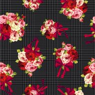 pattern of rose and ribbon N4