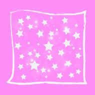 abstract magic bokeh white star on pink background
