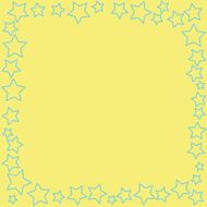 abstract bokeh blue star on yellow background