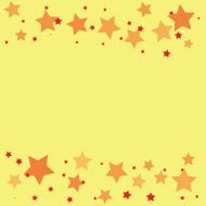 abstract red star on yellow background