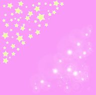 abstract magic bokeh yellow star on pink background