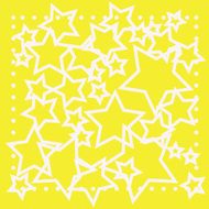 abstract bokeh white star on yellow background