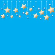 abstract bokeh gold star on blue background N2