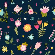 Beautiful floral seamless pattern N37
