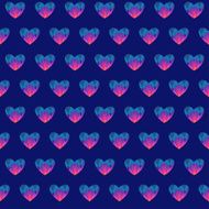 pattern with geometric hearts