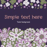 Doodle flowers greeting card N2