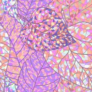 Autumn colorful mosaic leaves pattern background N2