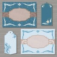 Decorative cards vector template