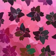 Floral pattern seamless retro Anemones N2