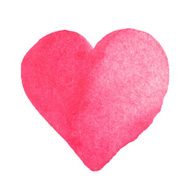 watercolor painted pink heart