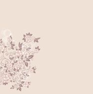 Hand drawn decorative background with flowers N4