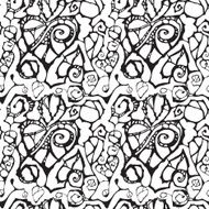 Seamless pattern with abstract heart