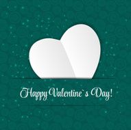 Happy Valentines Day card with heart Vector illustration N21