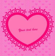 Pink background with heart