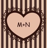 Brown background with heart