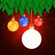 Branches of christmas tree on abstract background N3
