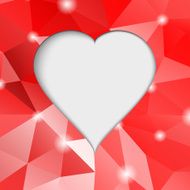 Valentines day Modern abstract background illustration with red hearts N2