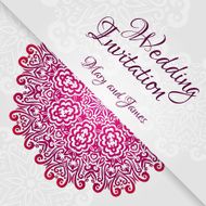 lacy vector wedding card template abstract circle floral ornament good N15